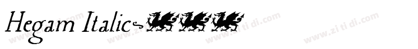 Hegam Italic字体转换